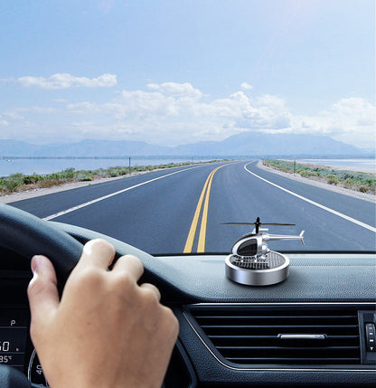 🚁Turn Sunlight Into Motion — Solar Helicopter Car Aroma Diffuser