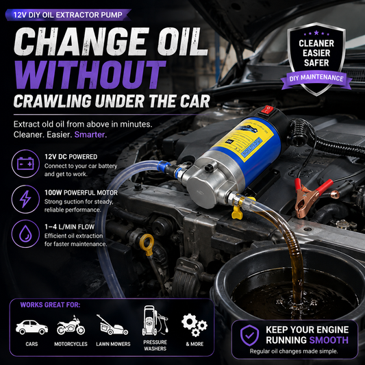 🚗🔧Oil Pump 12V 100W, Oil Extractor Pump for Engine Oil Change