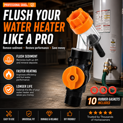 🔥 50% OFF TODAY | Water Heater Flush Kit – Remove Sediment & Restore Flow.