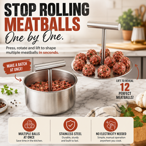 🍝 Stainless Steel Meatball Maker Spoon – Make Perfect Homemade Meatballs Faster
