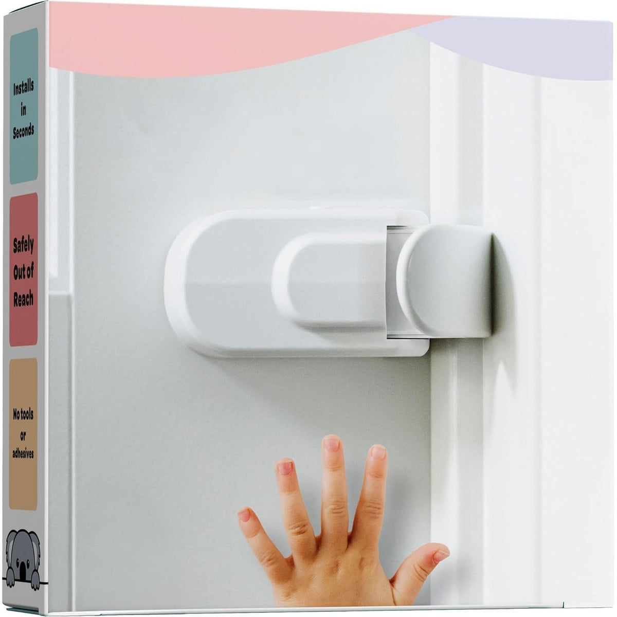 👶 High-Mount Toddler Door Safety Lock – Tool-Free Interior Door Childproofing