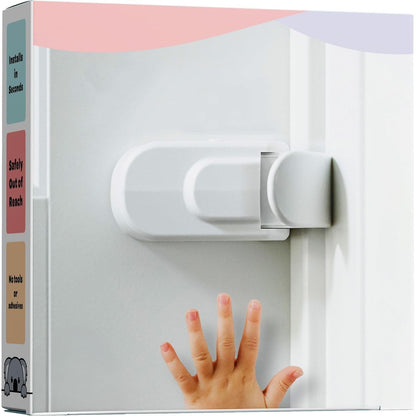 👶 High-Mount Toddler Door Safety Lock – Tool-Free Interior Door Childproofing