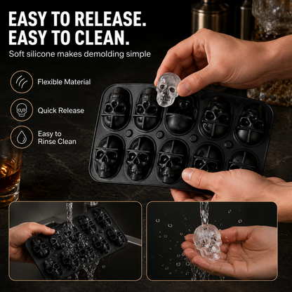 💀Skull Ice Cube Tray🧊-Make Every Drink a Statement✨