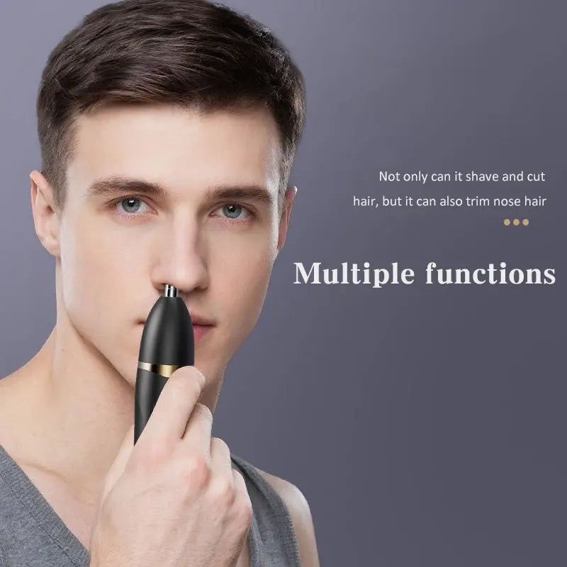 3-in-1 Electric Grooming Kit – Hair, Nose & Body Trimmer with LED Display