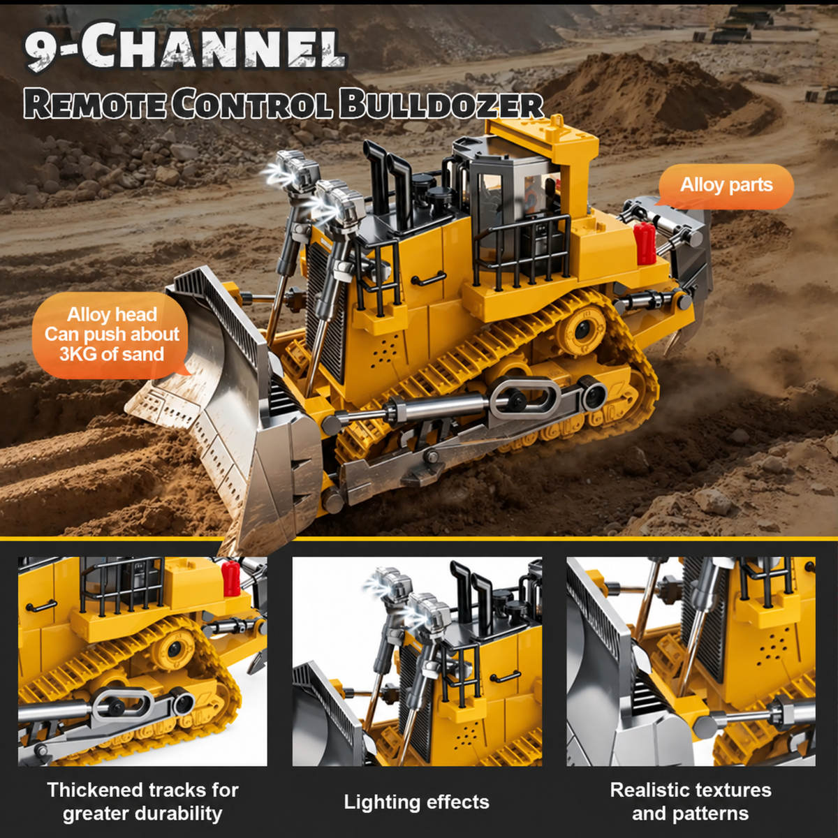 🚜 RC Construction Vehicles – Excavator, Loader, Bulldozer & Dump Truck