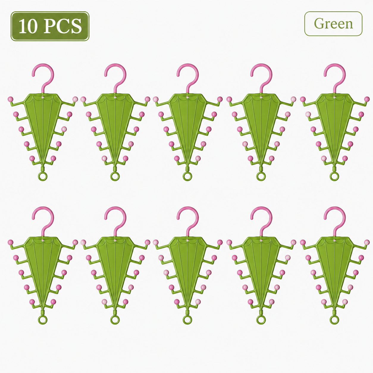 🧥V-Shaped Accessory Organizer | 10 Hooks for Belts, Ties & Scarves