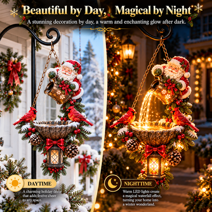🎄 Santa’s Magical Light Pour – Solar Christmas Garden Hanging Light