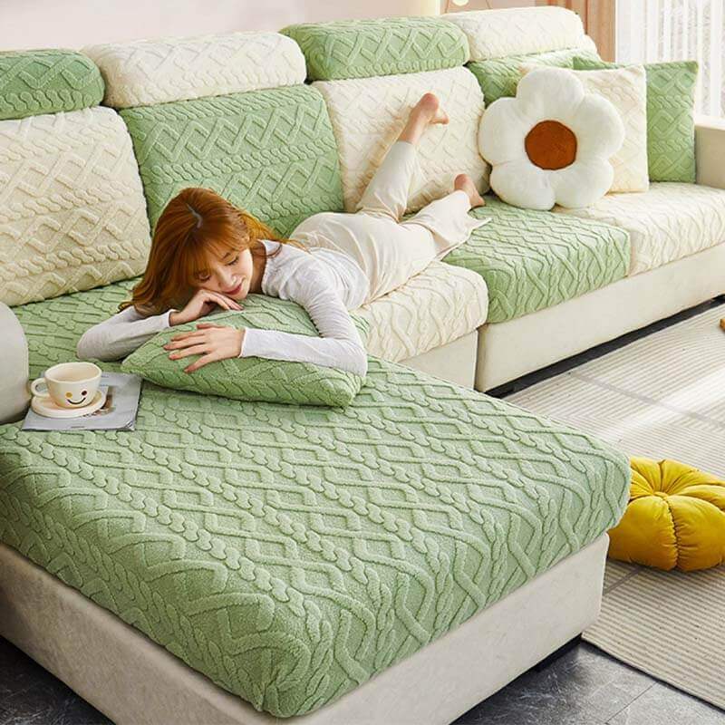 Cozy Plush Stretch Sofa Cover – Soft, Non-Slip & Washable