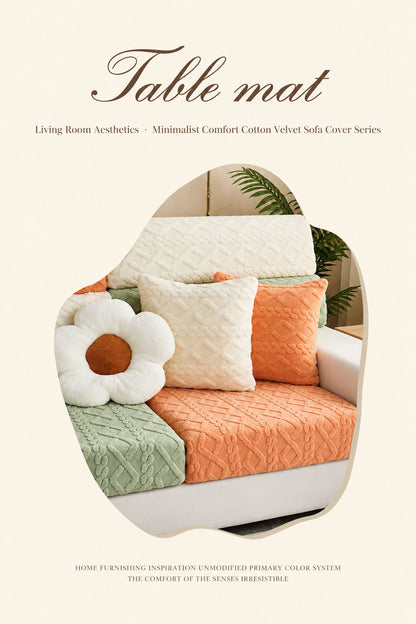 Cozy Plush Stretch Sofa Cover – Soft, Non-Slip & Washable