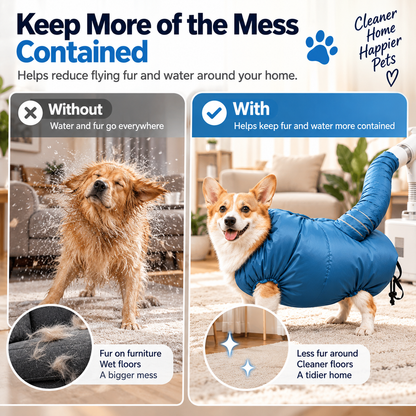 Hands-Free Pet Drying Bag – Easier, Cleaner Bath Days for Dogs & Cats🐾