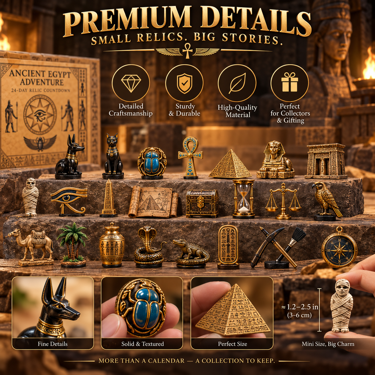🏺 24-Day Ancient Egypt Relic Countdown Calendar – Collector Editions