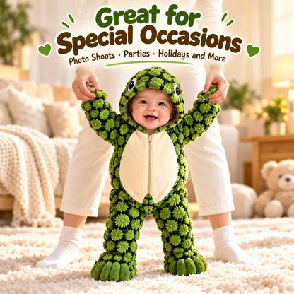 🐢 Little Turtle Baby Onesie – Adorable 3D Shell Hooded Outfit