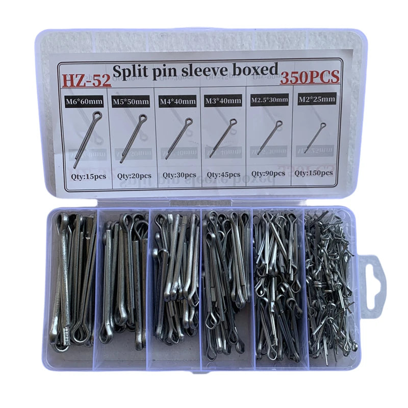 110/175/350PCS Cotter Pin Assortment Kit – Split Pins for Repairs