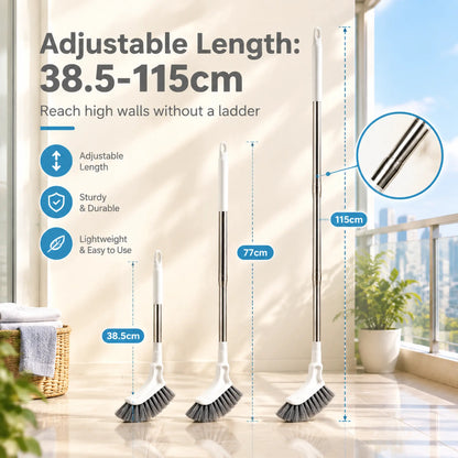 🧼 Telescopic Crevice Cleaning Brush – Long Handle Gap Cleaner for Bathroom, Toilet, Floors & Windows 🧹