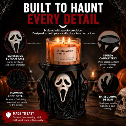 🖤Halloween Ghost Candle Holder – Unique Horror Gift for Candle Lovers & Spooky Decor Fans