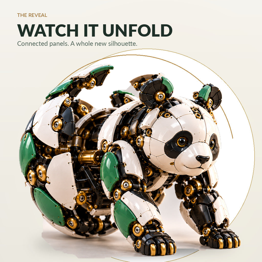🐼 Egg-to-Panda Transforming Mechanical Figure – 2-in-1 Collectible Toy