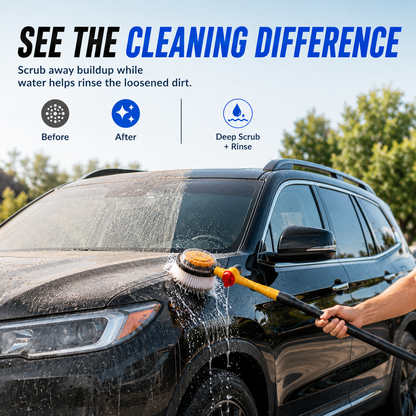 💦Water-Assisted Deep Cleaning Scrub Brush for Rugs, Car Wash, Patios & Outdoor Surfaces