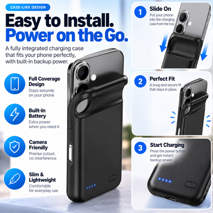 🔋 High-Capacity Clip-On Phone Battery Pack – Portable Backup Charger for All-Day Convenience