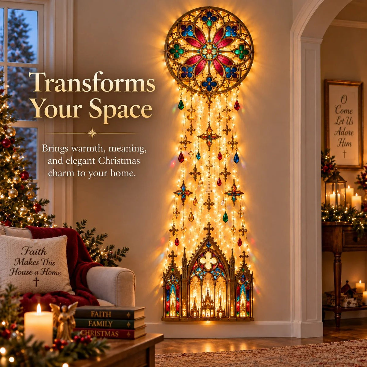 🔥HOT SALE🔥✨ Cathedral Grace Stained Glass Cascade Wall Light™