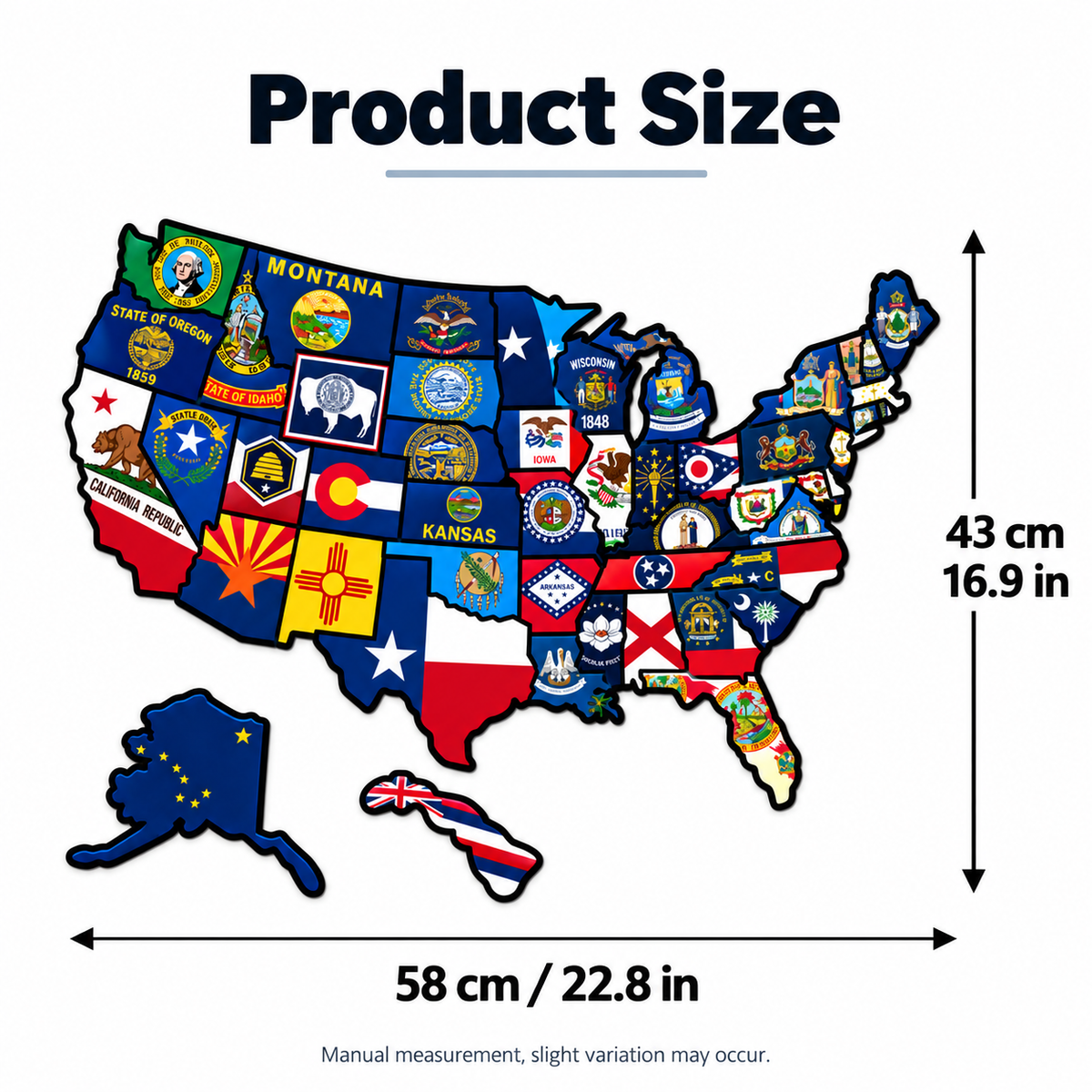 RV State Sticker Travel Map—Document Your American Adventures in Style!