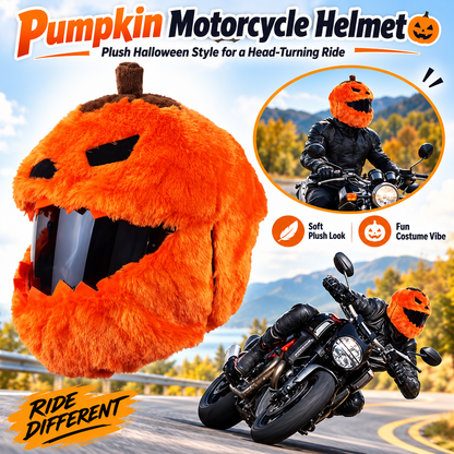 🎅🎃 Festive Plush Motorcycle Helmet Cover – Santa & Pumpkin