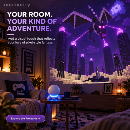 🎮 Pixel Fantasy Scene Projector – Dragon-Themed Gaming Room Decor