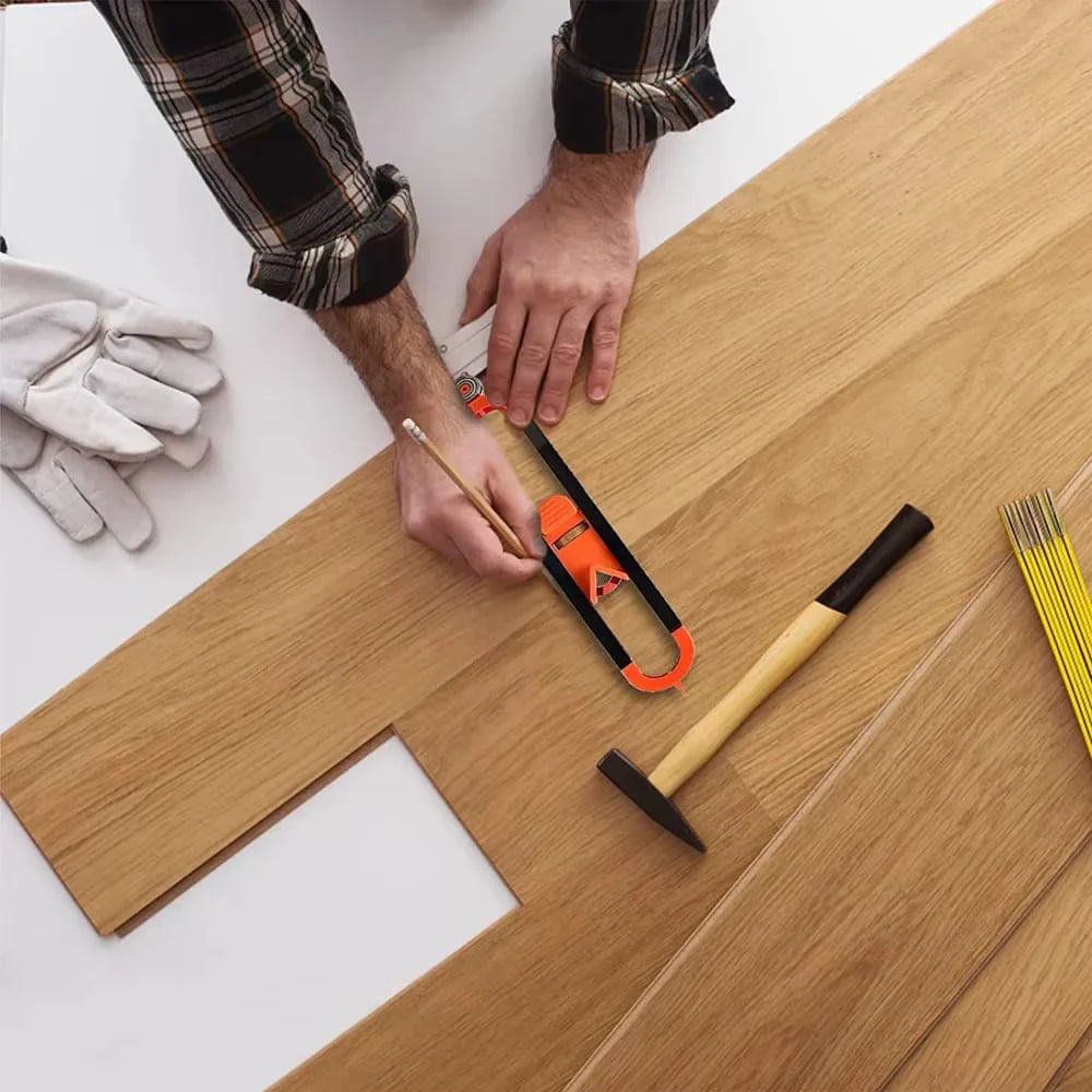 🛠️🔧Precision Contour Gauge with Lock – Adjustable Profile Copy Tool for Woodworking & Flooring