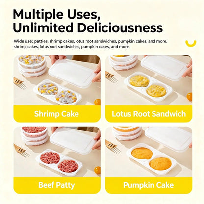 🍔 10-Pack Burger Patty Freezer Containers – Prep, Stack & Freeze Individual Patties