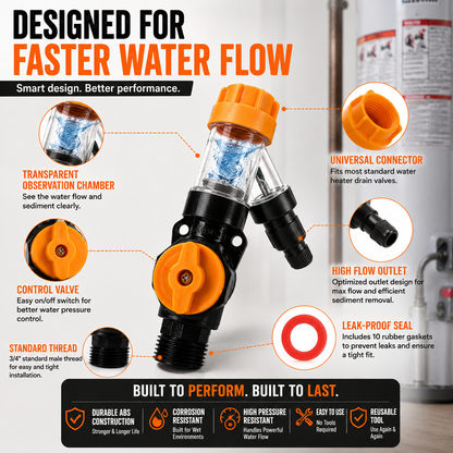 🔥 50% OFF TODAY | Water Heater Flush Kit – Remove Sediment & Restore Flow.