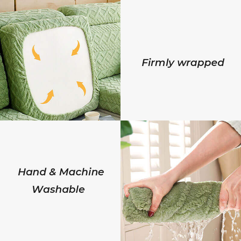 Cozy Plush Stretch Sofa Cover – Soft, Non-Slip & Washable