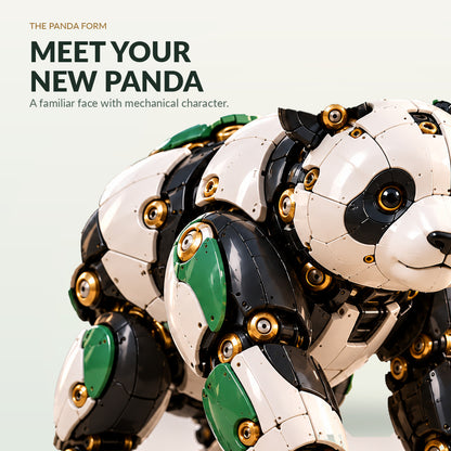🐼 Egg-to-Panda Transforming Mechanical Figure – 2-in-1 Collectible Toy