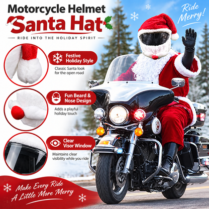 🎅🎃 Festive Plush Motorcycle Helmet Cover – Santa & Pumpkin