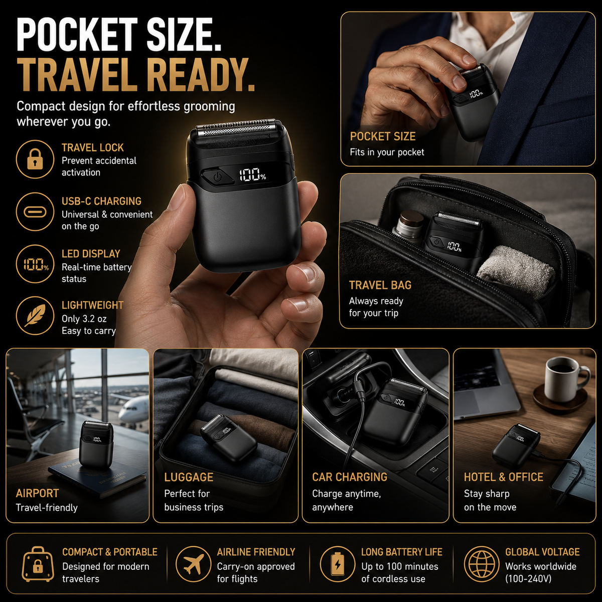 🔥 Hot sell  Portable Electric Foil Shaver For Men