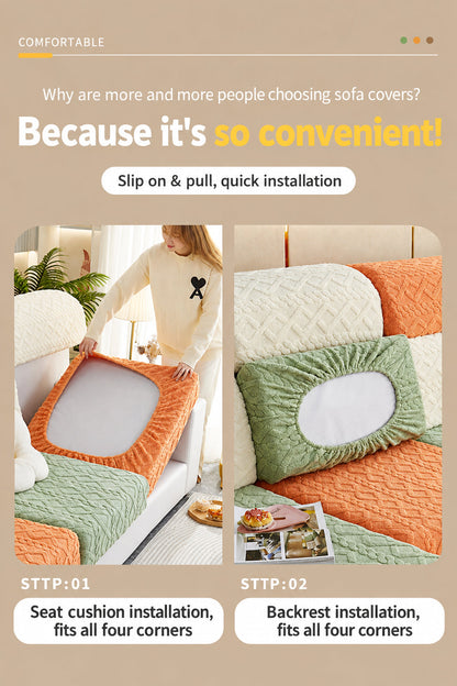 Cozy Plush Stretch Sofa Cover – Soft, Non-Slip & Washable