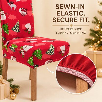 ✨ Christmas Stretch Dining Chair Covers – Instant Holiday Makeover🔥