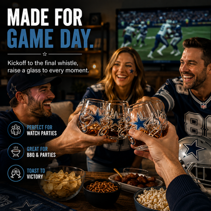 🏈 GAME DAY FAVORITE | Football Drinking Glass – Statement Drinkware for Watch Parties & Victory Toasts