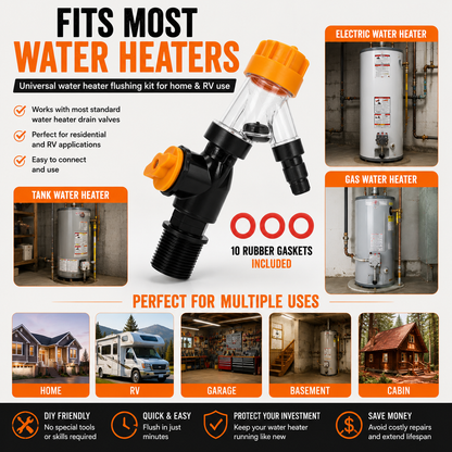 🔥 50% OFF TODAY | Water Heater Flush Kit – Remove Sediment & Restore Flow.