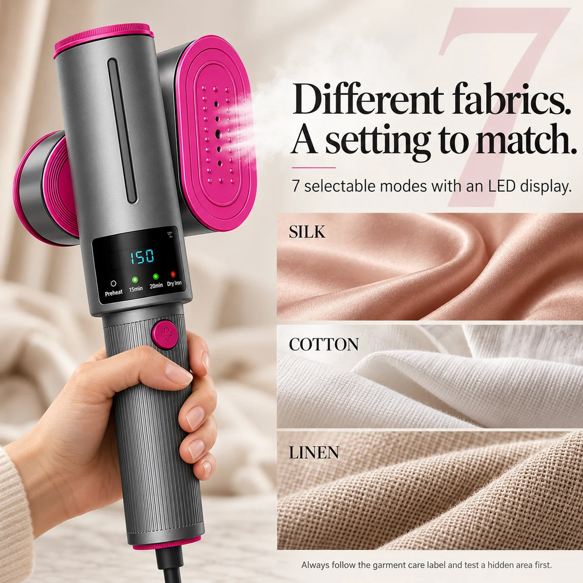 🔥 Portable Steam Iron for Clothes – 15s Fast Heat-Up, Powerful Wrinkle Remover & Travel Garment Steamer
