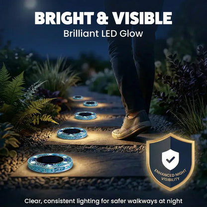 🌙 Glowing Mosaic Solar Garden Lights – Automatic Pathway Glow