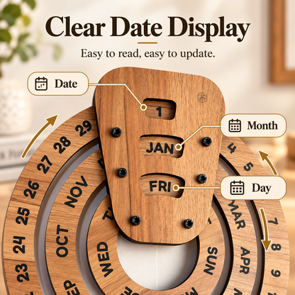 📅Perpetual calendar, wooden perpetual calendar