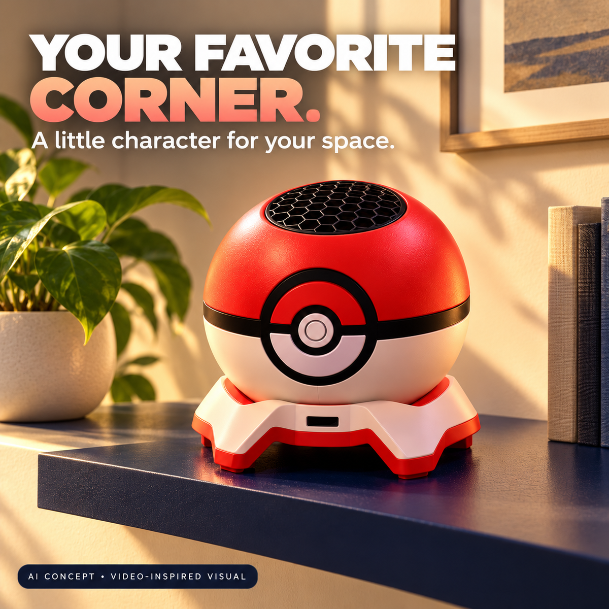 ✨ Fantasy Room Projector – Red & White Ball Design
