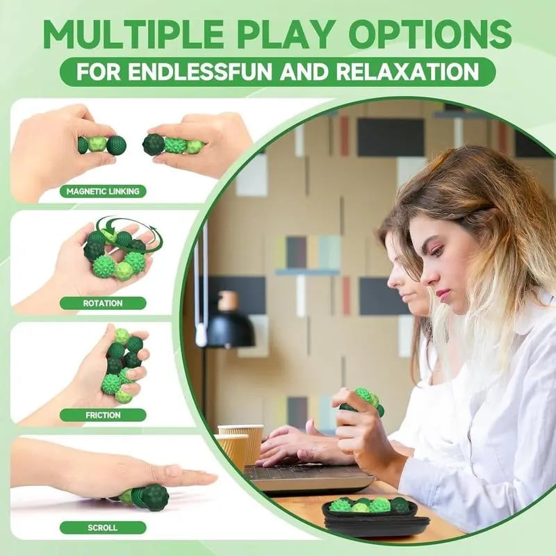 Silicone Magnetic Fidget Ball Set