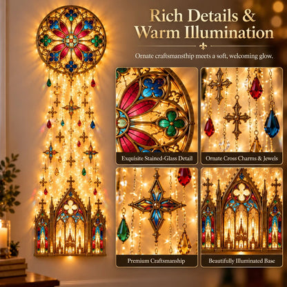 🔥HOT SALE🔥✨ Cathedral Grace Stained Glass Cascade Wall Light™