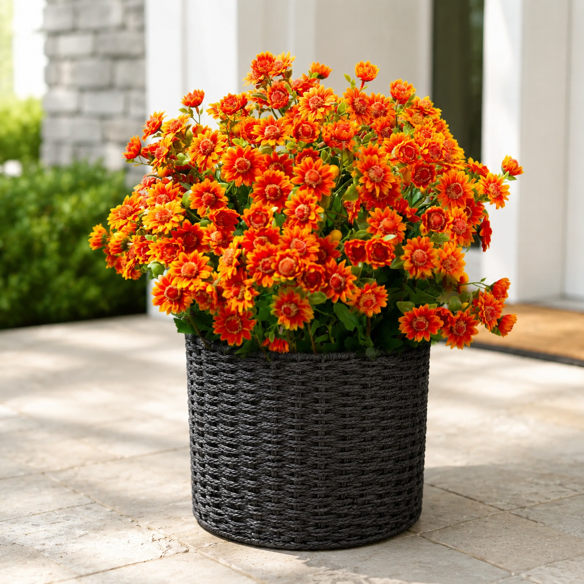 🌼Lifelike Artificial Fall Mums – No-Water Porch & Patio Autumn Flowers
