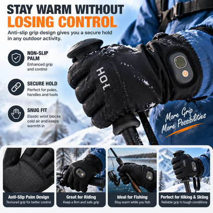 🔥2026 HOT SALE | Rechargeable Heated Gloves – Touchscreen Winter Gloves with Adjustable Heat for Skiing, Hiking & Outdoor Use