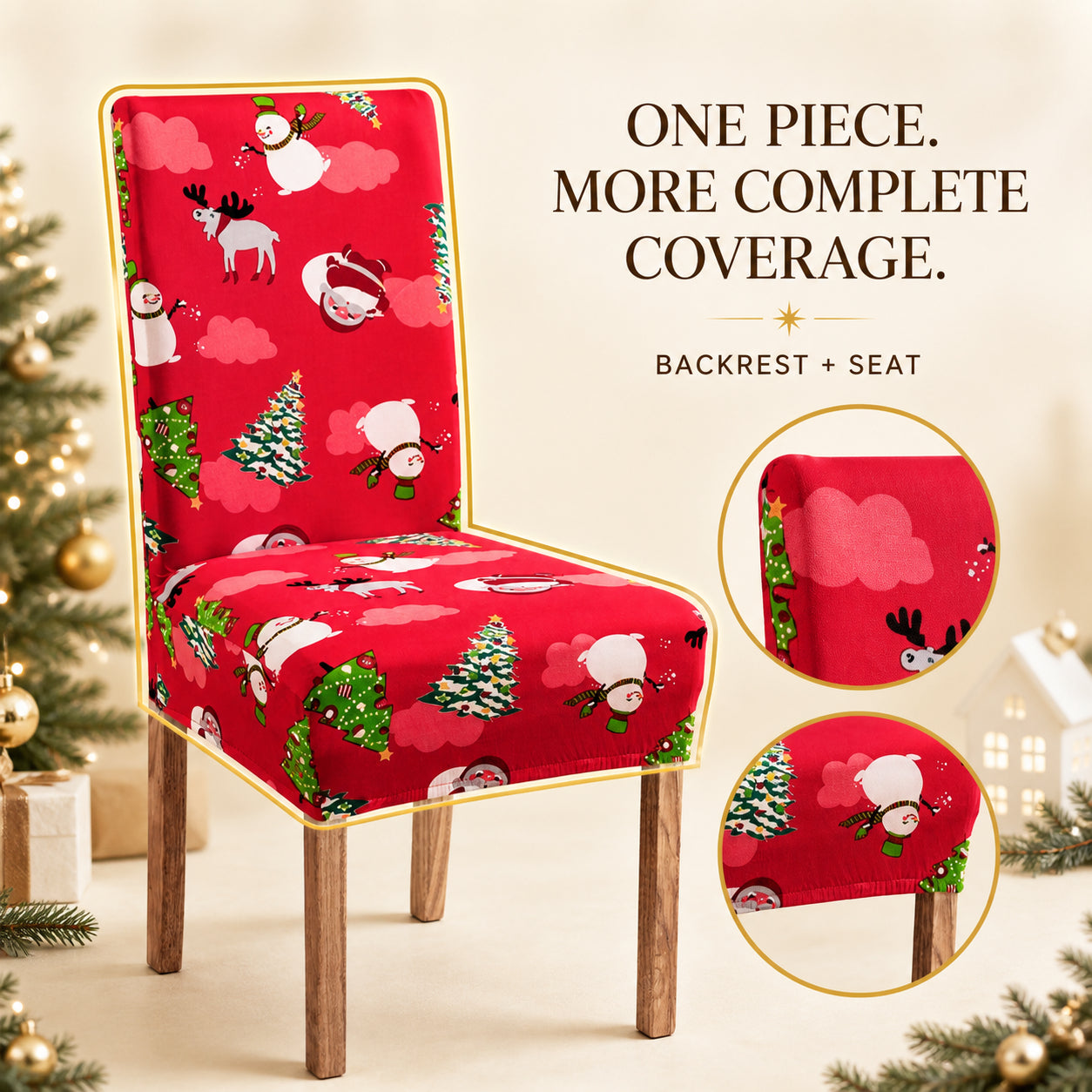 ✨ Christmas Stretch Dining Chair Covers – Instant Holiday Makeover🔥