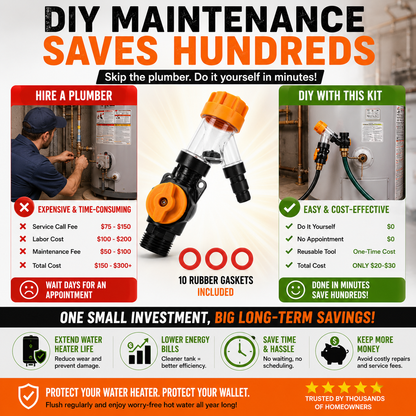 🔥 50% OFF TODAY | Water Heater Flush Kit – Remove Sediment & Restore Flow.