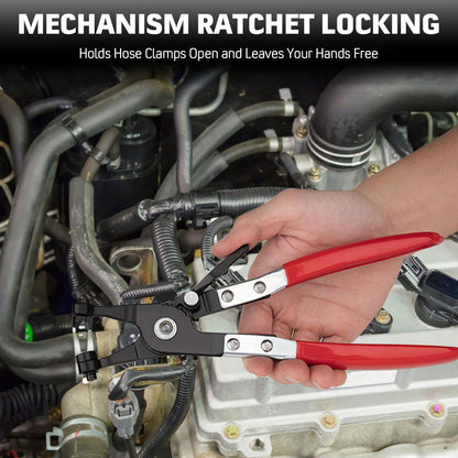 🔧 9-Piece Hose Clamp Pliers Kit – Reach Tight Spaces With Ease