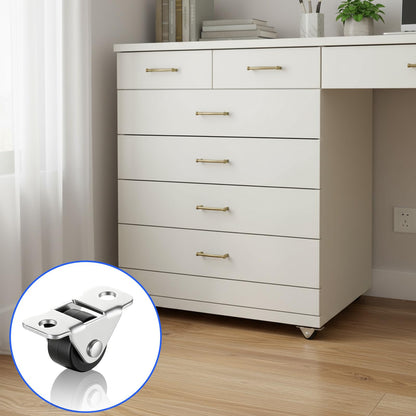 12-Pack Mini Fixed Caster Wheels – Make Small Storage Easy to Move