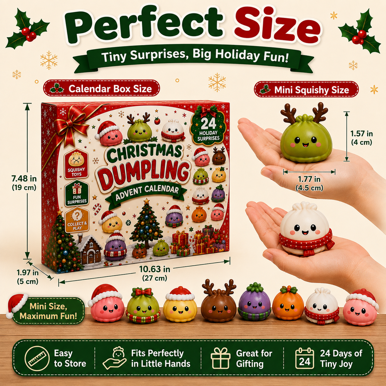 🎅 CHRISTMAS SPECIAL | 24 Days of Mini Squishies – Cute 2026 Advent Calendar with Daily Dumpling Surprises